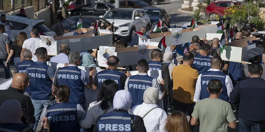"Journalists' Rally. Photo: Collected"