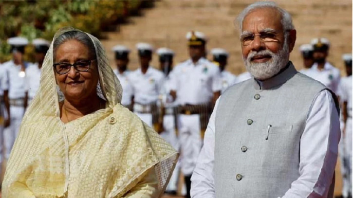 সাবেক প্রধানমন্ত্রী শেখ হাসিনা ও ভারতের প্রধানমন্ত্রী নরেন্দ্র মোদি